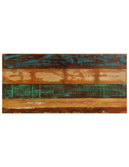 Table à manger Style Industriel en bois de récupération massif et acier 115x55x76cm {attributes}