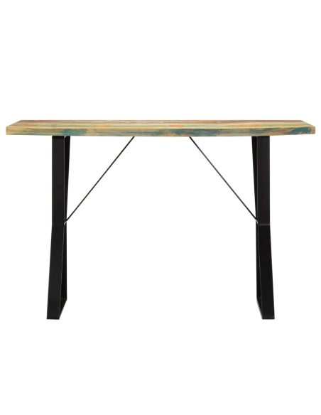 Table à manger Style Industriel en bois de récupération massif Multicolore 120 x 60 x 76 cm {attributes}
