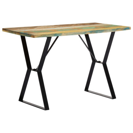 Table à manger Style Industriel en bois de récupération massif Multicolore 120 x 60 x 76 cm {attributes}