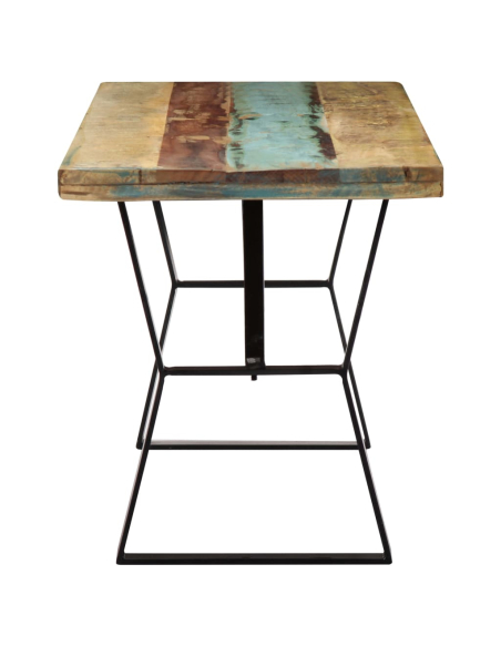 Table à manger Style Industriel en bois de récupération massif Multicolore 120 x 60 x 76 cm {attributes}