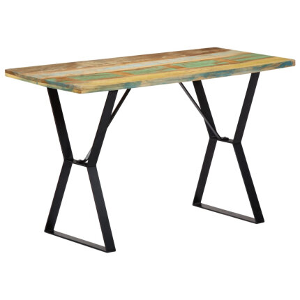 Table à manger Style Industriel en bois de récupération massif Multicolore 120 x 60 x 76 cm {attributes}