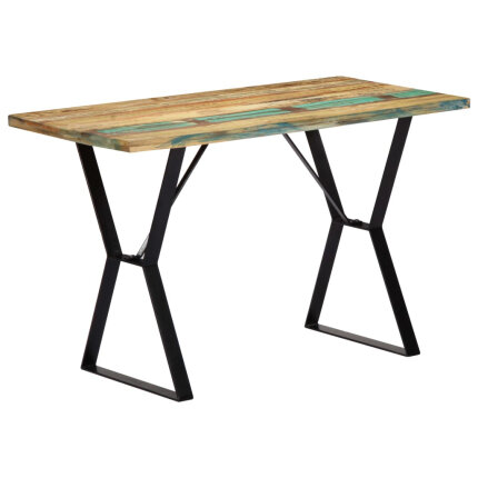 Table à manger Style Industriel en bois de récupération massif Multicolore 120 x 60 x 76 cm {attributes}