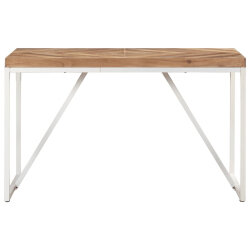 Table à manger Style Industriel en bois massif d'acacia et de manguier 120 x 60 x 76 cm {attributes} 2