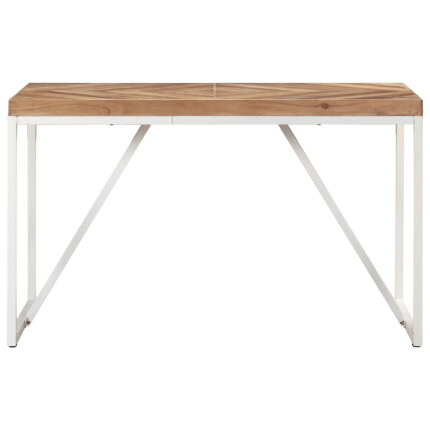 Table à manger Style Industriel en bois massif d'acacia et de manguier 120 x 60 x 76 cm {attributes}