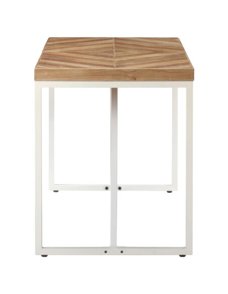 Table à manger Style Industriel en bois massif d'acacia et de manguier 120 x 60 x 76 cm {attributes} Table à manger Style Industriel en bois massif d'acacia et de manguier 120 x 60 x 76 cm {attributes}