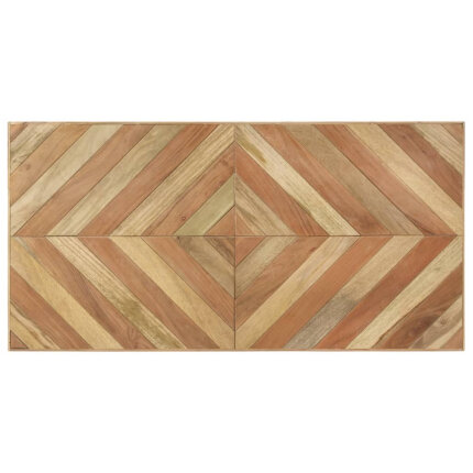 Table à manger Style Industriel en bois massif d'acacia et de manguier 120 x 60 x 76 cm {attributes}