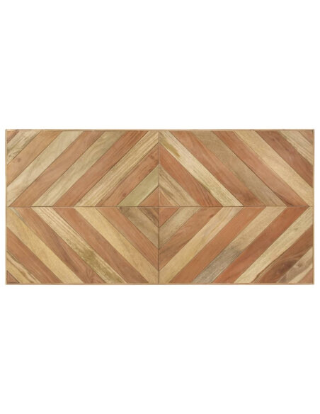 Table à manger Style Industriel en bois massif d'acacia et de manguier 120 x 60 x 76 cm {attributes} Table à manger Style Industriel en bois massif d'acacia et de manguier 120 x 60 x 76 cm {attributes}