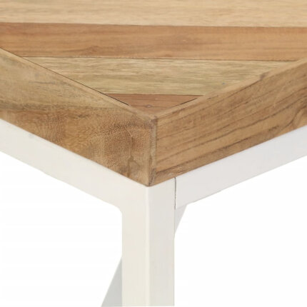 Table à manger Style Industriel en bois massif d'acacia et de manguier 120 x 60 x 76 cm {attributes}