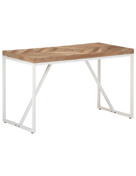 Table à manger Style Industriel en bois massif d'acacia et de manguier 120 x 60 x 76 cm {attributes} Table à manger Style Industriel en bois massif d'acacia et de manguier 120 x 60 x 76 cm {attributes}