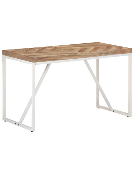 Table à manger Style Industriel en bois massif d'acacia et de manguier 120 x 60 x 76 cm {attributes} Table à manger Style Industriel en bois massif d'acacia et de manguier 120 x 60 x 76 cm {attributes}