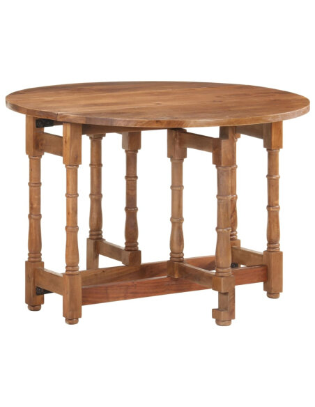 Table à manger style Campagne en bois de manguier massif 110x76 cm {attributes} Table à manger style Campagne en bois de manguier massif 110x76 cm {attributes}