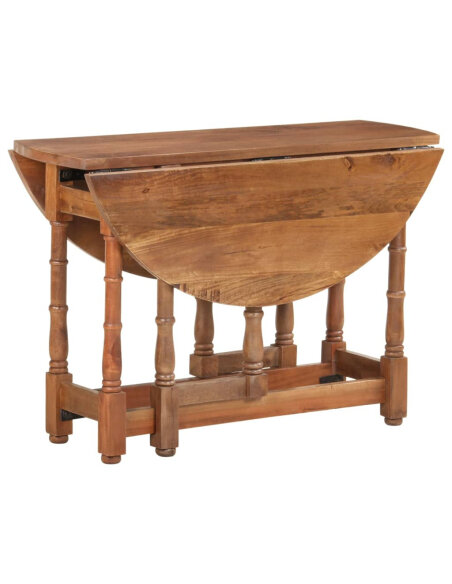 Table à manger style Campagne en bois de manguier massif 110x76 cm {attributes} Table à manger style Campagne en bois de manguier massif 110x76 cm {attributes}