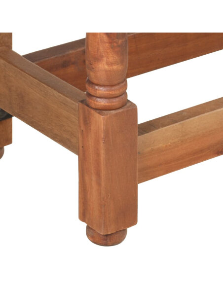 Table à manger style Campagne en bois de manguier massif 110x76 cm {attributes} Table à manger style Campagne en bois de manguier massif 110x76 cm {attributes}