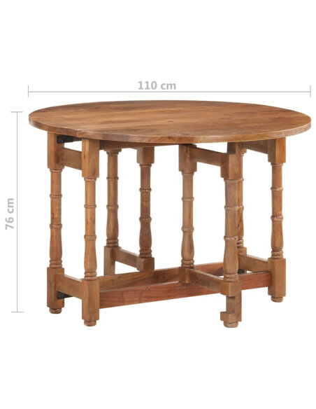 Table à manger style Campagne en bois de manguier massif 110x76 cm {attributes} Table à manger style Campagne en bois de manguier massif 110x76 cm {attributes}