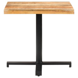 Table de bistro Style Industriel carrée en bois de manguier brut 80 x 80 x 75 cm {attributes} 2
