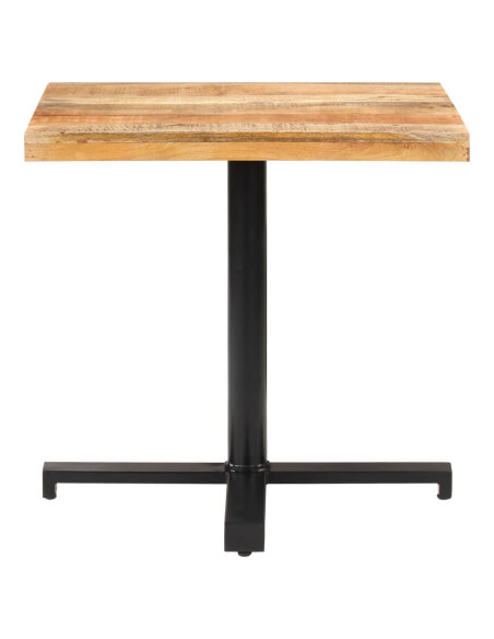 Table de bistro Style Industriel carrée en bois de manguier brut 80 x 80 x 75 cm {attributes} Table de bistro Style Industriel carrée en bois de manguier brut 80 x 80 x 75 cm {attributes}