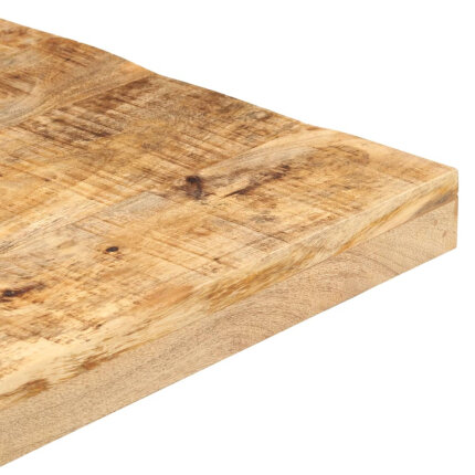 Table de bistro Style Industriel carrée en bois de manguier brut 80 x 80 x 75 cm {attributes}