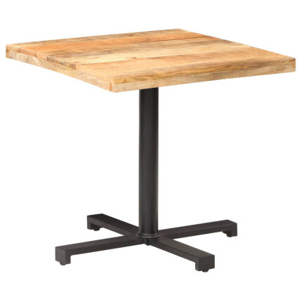 Table de bistro Style Industriel carrée en bois de manguier brut 80 x 80 x 75 cm {attributes}