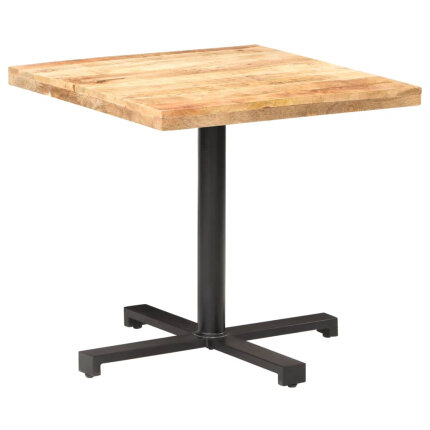 Table de bistro Style Industriel carrée en bois de manguier brut 80 x 80 x 75 cm {attributes}