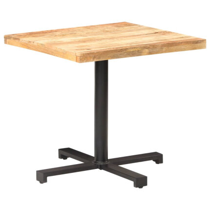 Table de bistro Style Industriel carrée en bois de manguier brut 80 x 80 x 75 cm {attributes}