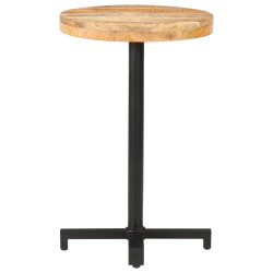 Table de bistro Style Industriel ronde en bois de manguier brut Ø 50 x 75 cm {attributes} 2