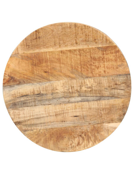 Table de bistro Style Industriel ronde en bois de manguier brut Ø 50 x 75 cm {attributes}