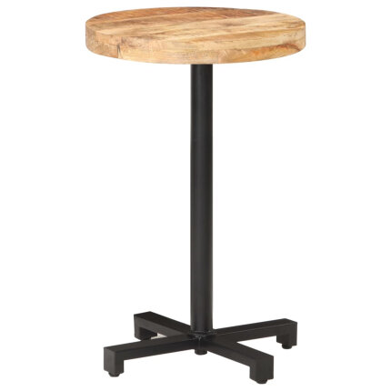 Table de bistro Style Industriel ronde en bois de manguier brut Ø 50 x 75 cm {attributes}