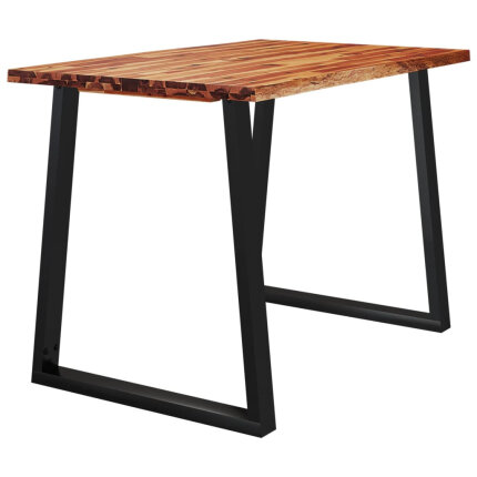 Table à manger Style Industriel en bois d'acacia 110 x 70 x 75 cm {attributes}