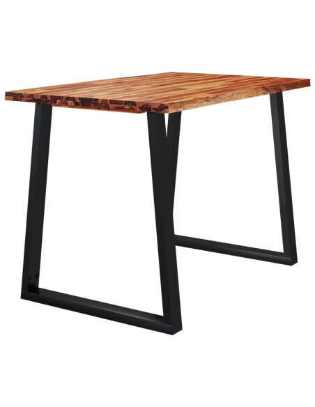Table à manger Style Industriel en bois d'acacia 110 x 70 x 75 cm {attributes} Table à manger Style Industriel en bois d'acacia 110 x 70 x 75 cm {attributes}