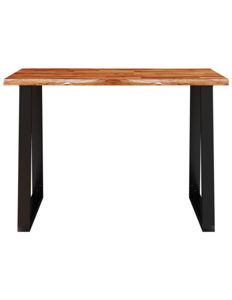 Table à manger Style Industriel en bois d'acacia 110 x 70 x 75 cm {attributes} Table à manger Style Industriel en bois d'acacia 110 x 70 x 75 cm {attributes}