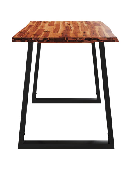 Table à manger Style Industriel en bois d'acacia 110 x 70 x 75 cm {attributes} Table à manger Style Industriel en bois d'acacia 110 x 70 x 75 cm {attributes}