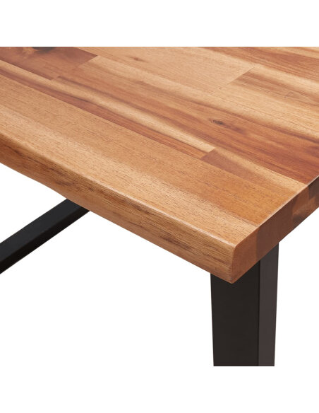 Table à manger Style Industriel en bois d'acacia 110 x 70 x 75 cm {attributes} Table à manger Style Industriel en bois d'acacia 110 x 70 x 75 cm {attributes}