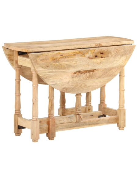 Table à manger style Campagne en bois de manguier massif 110x76 cm {attributes} Table à manger style Campagne en bois de manguier massif 110x76 cm {attributes}