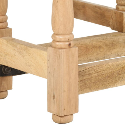 Table à manger style Campagne en bois de manguier massif 110x76 cm {attributes}