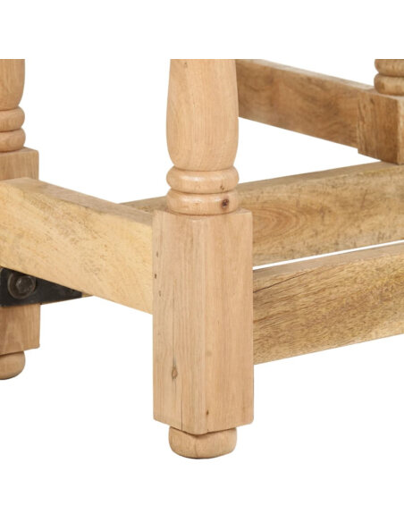 Table à manger style Campagne en bois de manguier massif 110x76 cm {attributes} Table à manger style Campagne en bois de manguier massif 110x76 cm {attributes}