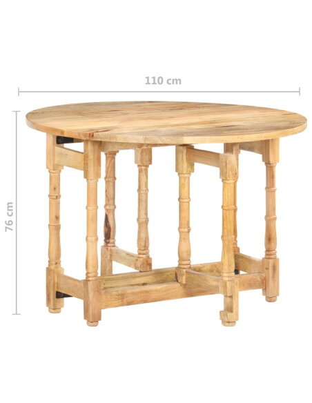 Table à manger style Campagne en bois de manguier massif 110x76 cm {attributes} Table à manger style Campagne en bois de manguier massif 110x76 cm {attributes}