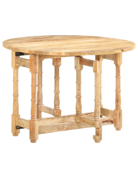 Table à manger style Campagne en bois de manguier massif 110x76 cm {attributes} Table à manger style Campagne en bois de manguier massif 110x76 cm {attributes}