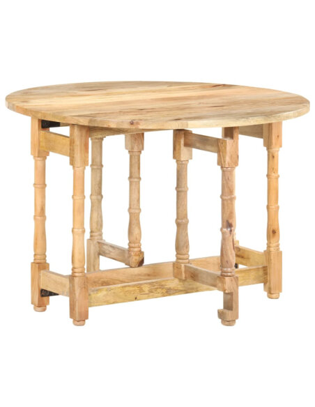 Table à manger style Campagne en bois de manguier massif 110x76 cm {attributes} Table à manger style Campagne en bois de manguier massif 110x76 cm {attributes}