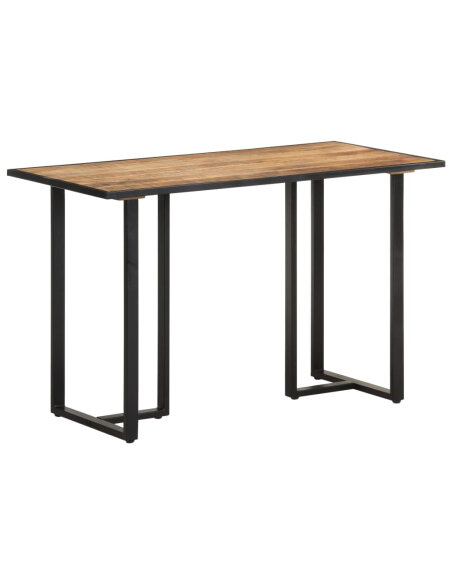 Table à manger Style Industriel en bois de manguier brut 120 x 60 x 76 cm {attributes} Table à manger Style Industriel en bois de manguier brut 120 x 60 x 76 cm {attributes}