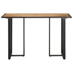 Table à manger Style Industriel en bois de manguier brut 120 x 60 x 76 cm {attributes} 2