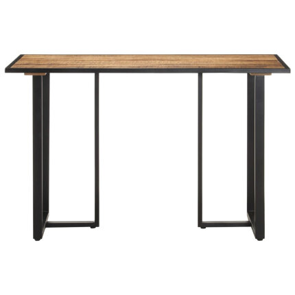 Table à manger Style Industriel en bois de manguier brut 120 x 60 x 76 cm {attributes}