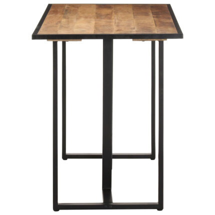 Table à manger Style Industriel en bois de manguier brut 120 x 60 x 76 cm {attributes}