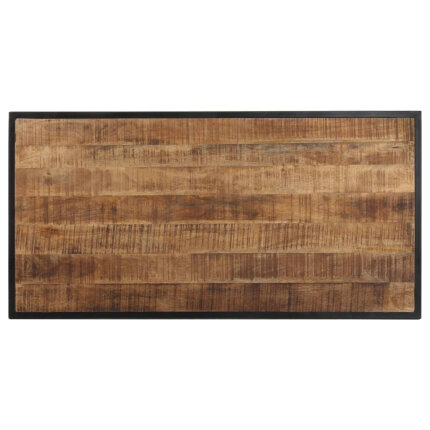 Table à manger Style Industriel en bois de manguier brut 120 x 60 x 76 cm {attributes}