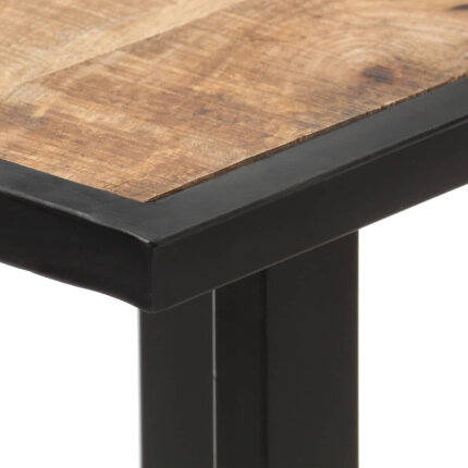 Table à manger Style Industriel en bois de manguier brut 120 x 60 x 76 cm {attributes}