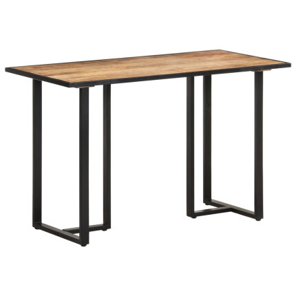 Table à manger Style Industriel en bois de manguier brut 120 x 60 x 76 cm {attributes}
