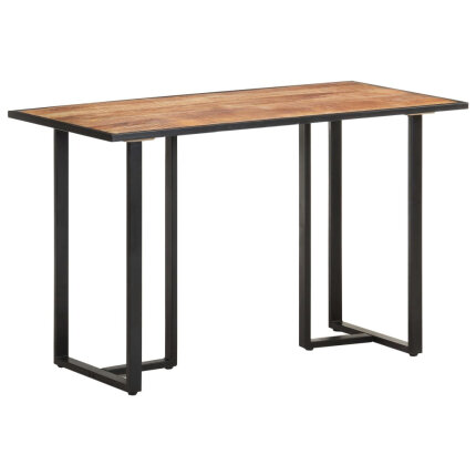 Table à manger Style Industriel en bois de manguier brut 120 x 60 x 76 cm {attributes}