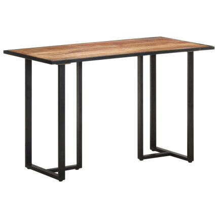 Table à manger Style Industriel en bois de manguier brut 120 x 60 x 76 cm {attributes}