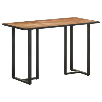 Table à manger Style Industriel en bois de manguier brut 120 x 60 x 76 cm {attributes}