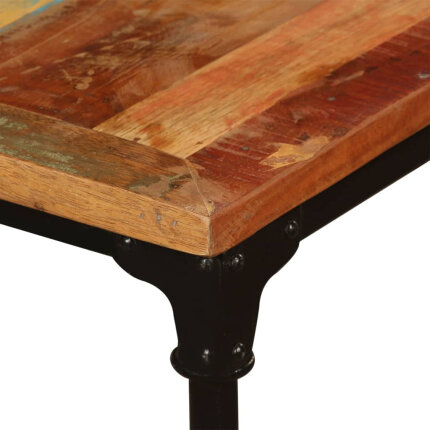 Table à manger Style Industriel en bois de récupération massif Multicolore 180 x 90 x 76 cm {attributes}