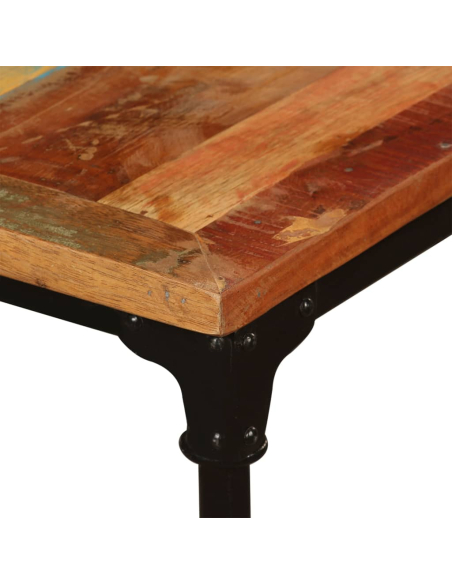 Table à manger Style Industriel en bois de récupération massif Multicolore 180 x 90 x 76 cm {attributes}